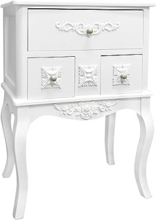 CLASSIC STYLE BEDSIDE TABLE 3 DRAWERS 83x59x38CM