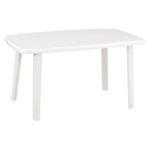 TAVOLO IN POLIPROPILENE CAYMAN BIANCO  140x90Xh CM