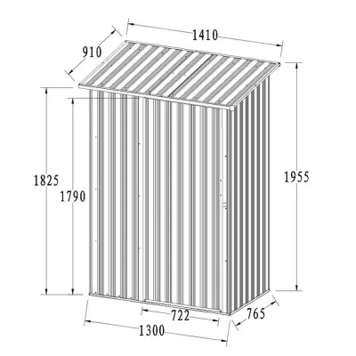 DEPOSITO ATTREZZI 1300X765X1955