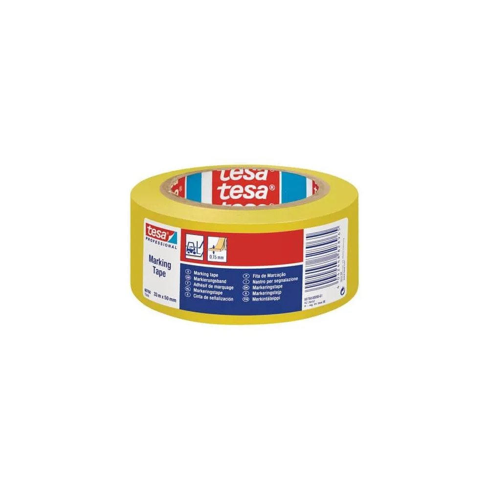 NASTRO SEGNALETICO '60760 PV1' giallo - mm 33 x mt 50 (6 PZ)