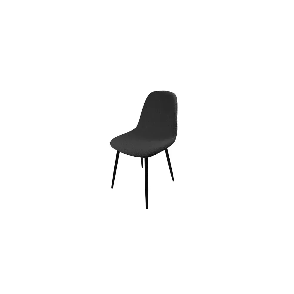 SEDIA VILLA GRIGIO SCURO TESSUTO BOUCLE (4,0 pz)