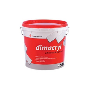 Peinture blanche pour membranes Dimacryl 13 litres.