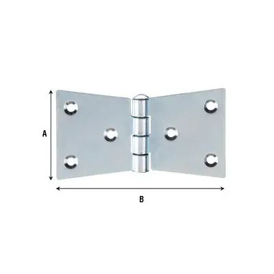 BL CERNIERA CODA DI RONDINE 4  FORI 110X55 MM 2 PZ