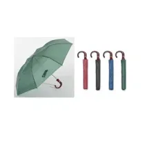 OMBRELLO AUTOMATICO PIEGHEVOLE 2 SEZIONI ASSORTITO (12,0 pz)