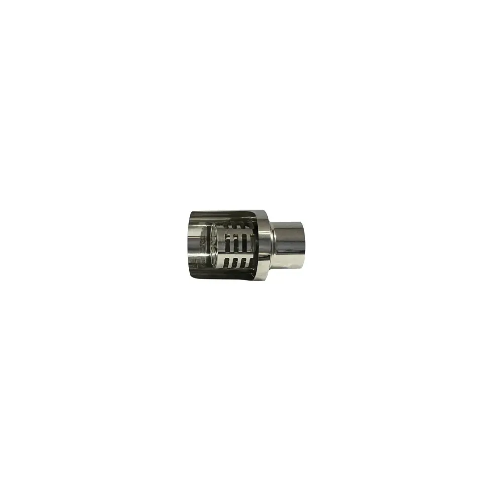 C TERMINALE INOX ORIZZONTALE D 8 CM
