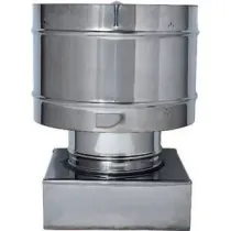 C FUMAIOLO A BOTTE INOX QUADRO INOX 27X27CM