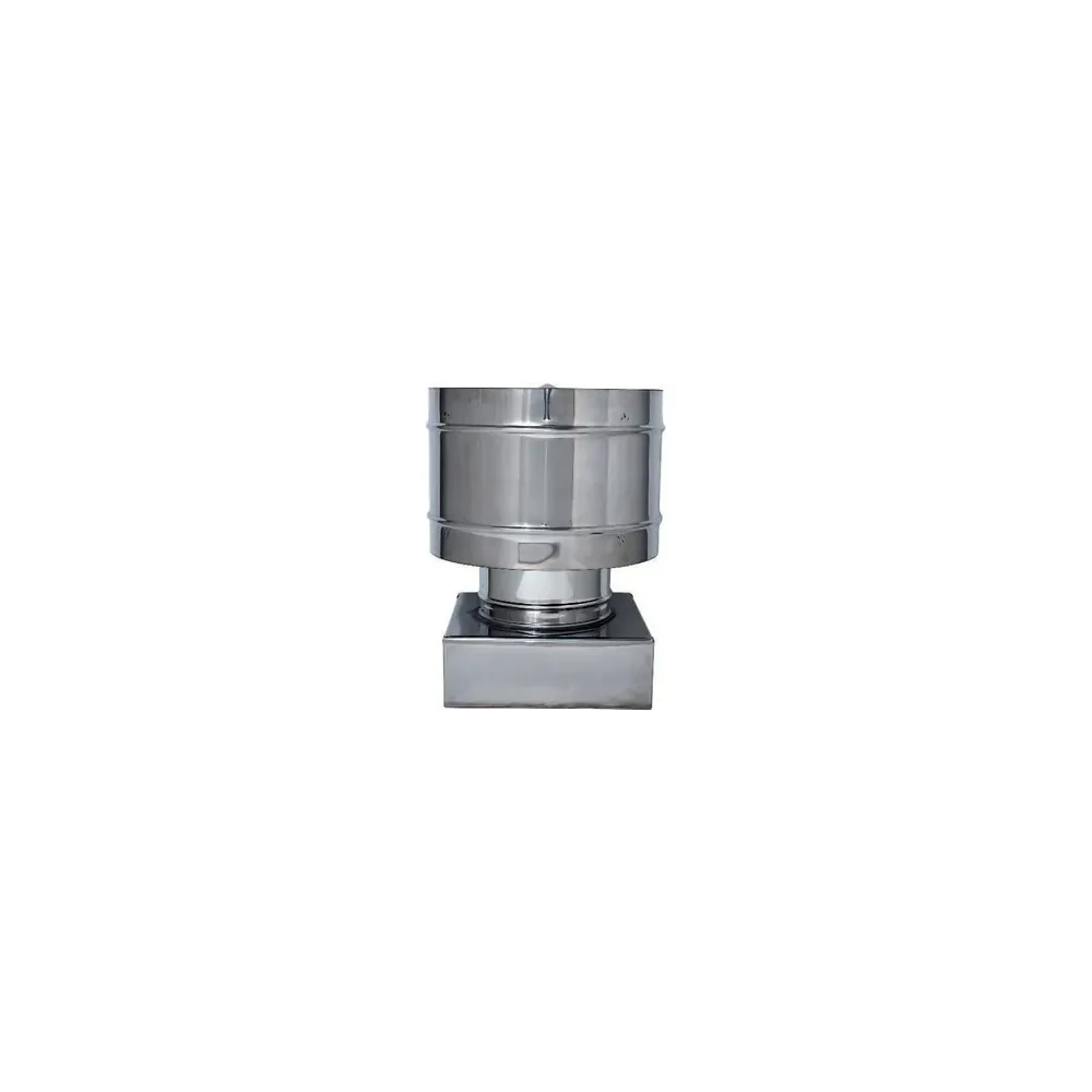 C FUMAIOLO A BOTTE INOX QUADRO INOX 27X27CM