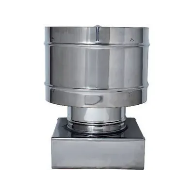 C FUMAIOLO A BOTTE INOX QUADRO INOX 40X40CM