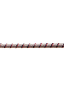 Corda elastica in polipropilene bianca inserti colorati Ø 6mm. Al metro