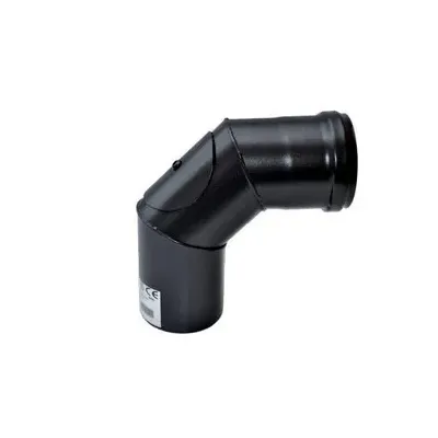 C CURVA A 90 P/STUFA A PELLET C/ISPEZ D  8 CM