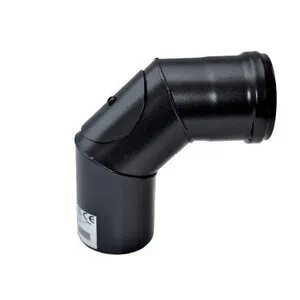 C CURVA A 90 P/STUFA A PELLET C/ISPEZ D  8 CM