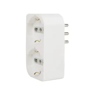 ADATTATORE SPINA 16A  2 PRESE UNIVERSALI SALVASPAZ