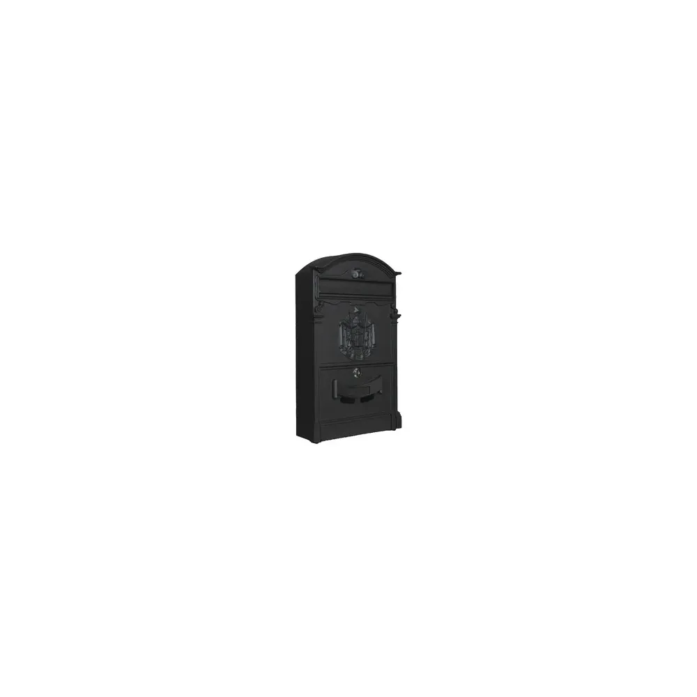 C CASSETTA POSTALE REGIA NERO 9005 25,5X9X41CM
