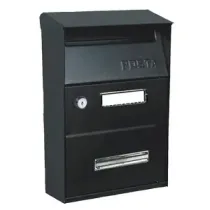 C CASSETTA POSTALE AUSTRIA NERO 9005 21.5X10.5X32CM