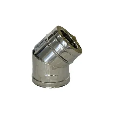 C CURVA INOX DOPPIA PARETE 45 D 10/15 CM