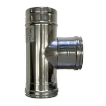 C RACCORDO A T INOX DOP PARETE D 20/25 CM