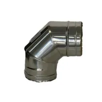 C CURVA INOX DOPPIA PARETE 90 D 25/30 CM