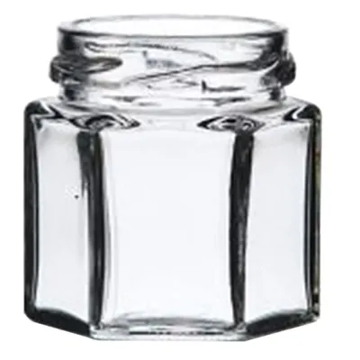 VASO VETRO 'BOCCACCIO' PER ALIMENTI TIPO 'ESAGONALE 45 ml - imbocc. Ø 43 mm