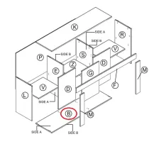 R BASE (B) X KIT MADIA 3 ANTE 150X41X82 BIANCO VEN.K083