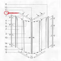 R COPPIA PROFILI X C BOX DOCCIA TRASP SP 4MM 70X70X185CM IGLO/BOKA