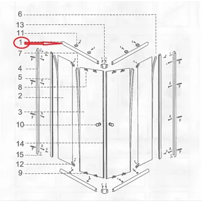 R COPPIA PROFILI X C BOX DOCCIA TRASP SP 4MM 70X70X185CM IGLO/BOKA