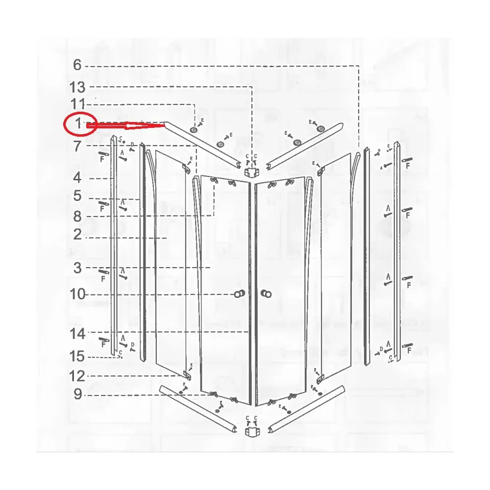 R COPPIA PROFILI X C BOX DOCCIA TRASP SP 4MM 70X70X185CM IGLO/BOKA