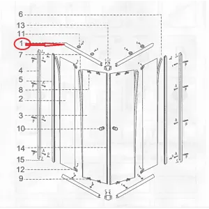 R COPPIA PROFILI X C BOX DOCCIA TRASP SP 4MM 70X70X185CM IGLO/BOKA