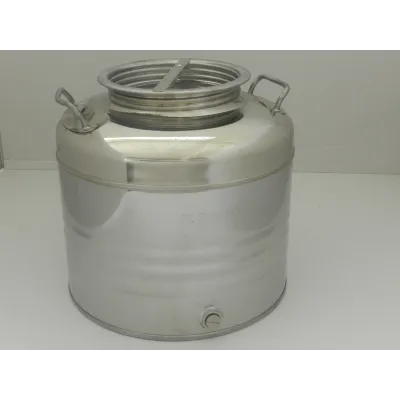FUSTO OLIO ACCIAIO INOX 441  15 L AGGRAFFATO