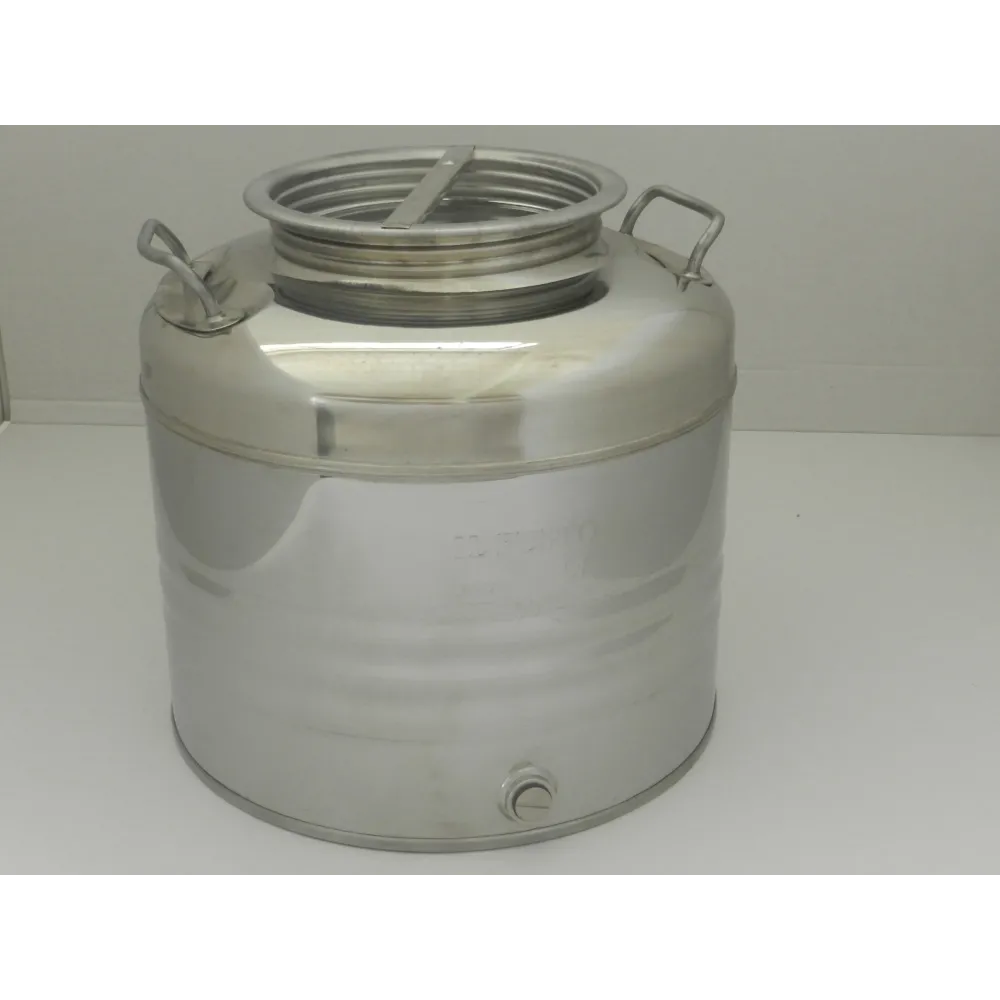 FUSTO OLIO ACCIAIO INOX 441 100 L AGGRAFFATO