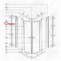 R PROFILO VETRO X C BOX DOCCIA TRASP SP 4MM 70X70X185CM IGLO/BOKA