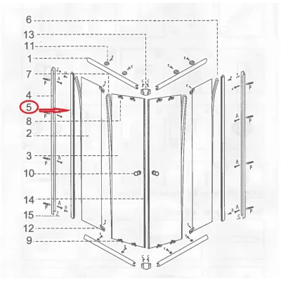 R PROFILO VETRO X C BOX DOCCIA TRASP SP 4MM 70X70X185CM IGLO/BOKA
