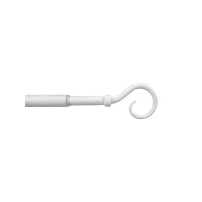 BASTONE METALLO D 12/9  70/120CM RICCIOLO BIANCO