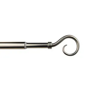 BASTONE METALLO D 12/9  70/120CM RICCIOLO NICHEL