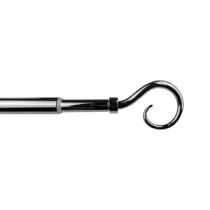 BASTONE METALLO D 12/9  70/120CM RICCIOLO CROMO (6,0 PZ)