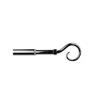 BASTONE METALLO D 12/9  70/120CM RICCIOLO CROMO (6,0 PZ)