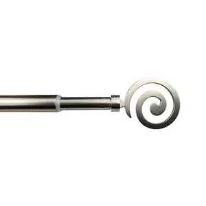BASTONE METALLO D 12/9  70/120CM SPIRALE NICHEL