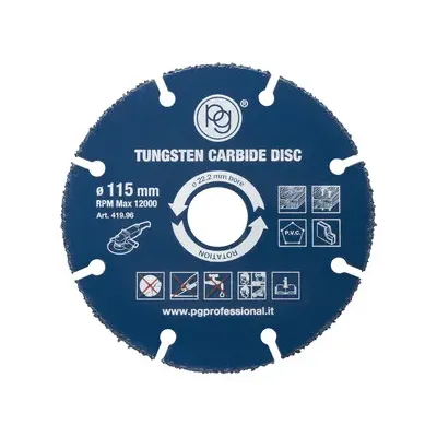 POGGI DISCO PER LEGNO TUNGSTENO D 115MM FORO 22,2
