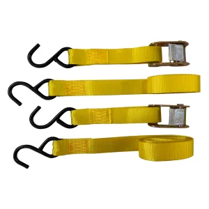 NASTRO DI ANCORAGGIO AD UNCINO CON FIBBIA mt. 2 x mm 25 - port.250 kg - pz.2 / con fibbia