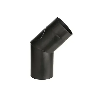 CURVA PORCELLANATA 45 C/ISPEZ  D 13CM NERO OPACO TOP