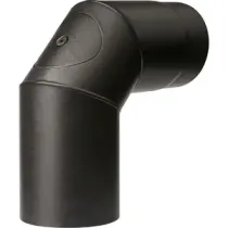 CURVA PORCELLANATA 90 C/ISPEZ  D 13CM NERO OPACO TOP
