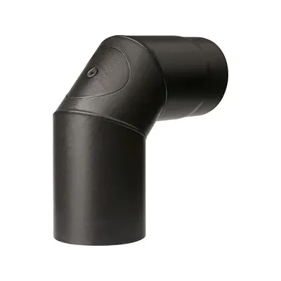 CURVA PORCELLANATA 90 C/ISPEZ  D 13CM NERO OPACO TOP