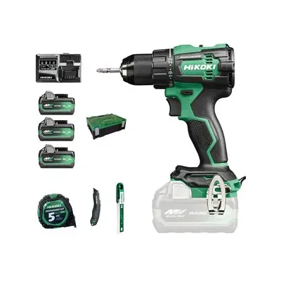 HIKOKI TRAPANO DV18DE 18V C/PERC BRUSH+3BATT+ACC