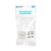 Connettore dritto per canalina quadrata in PVC bianco 16*16m