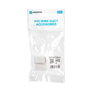 Connettore dritto per canalina quadrata in PVC bianco 16*16m