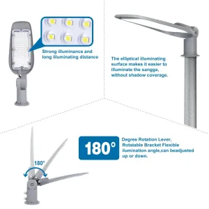LAMPIONE STRADALE DOB LED SLIM 150W