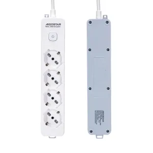 MULTIPRESA 4 VIE C/INTERRUTTORE 16A 5M 1.0MM BIANCFA E GRIGI