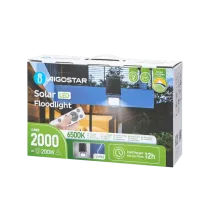 Floodlight LED solare 200W 2000lm 6500K IP65