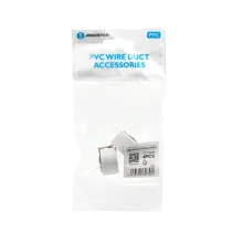 CONNETT. ANG. EST. P/CANALINE QUAD. PVC BIAN, 15X10MM 4PZ