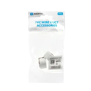 CONNETT. ANG. EST. P/CANALINE QUAD. PVC BIAN, 15X10MM 4PZ