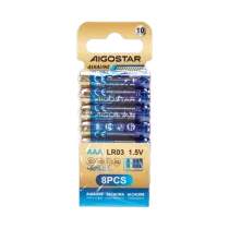 BATTERIA ALCALINA AAA LR03 1.5V 8PZ